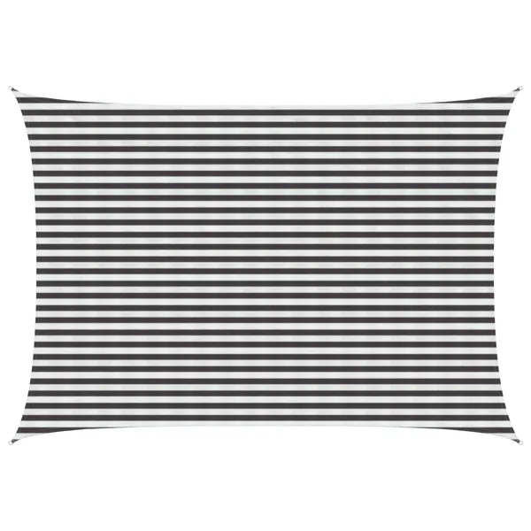 Voile d'ombre Anthracite et blanc 3 x 6 m HDPE