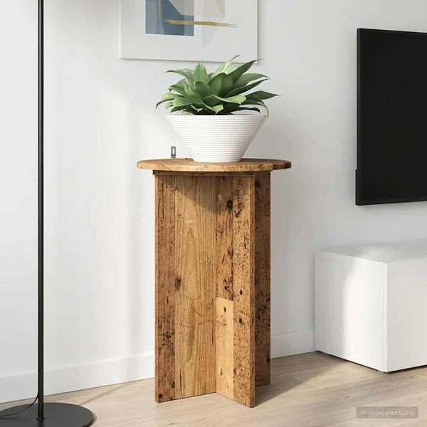 Support de Plante 2 pcs Bois ancien Ø40 x 60 cm
