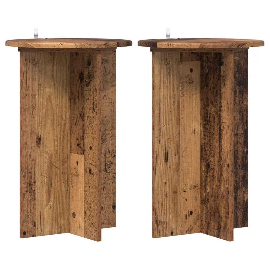 Support de Plante 2 pcs Bois ancien Ø40 x 60 cm - 2