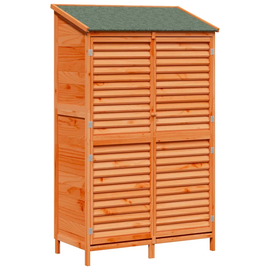 Abri de jardin Marron 106 x 56 x 176,5 cm Bois de Sapin Massif - 2
