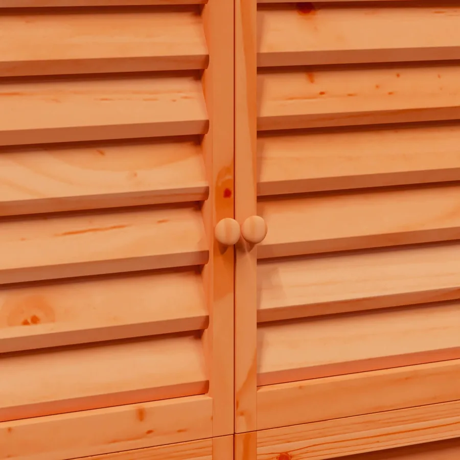 Abri de jardin Marron 106 x 56 x 176,5 cm Bois de Sapin Massif - 9