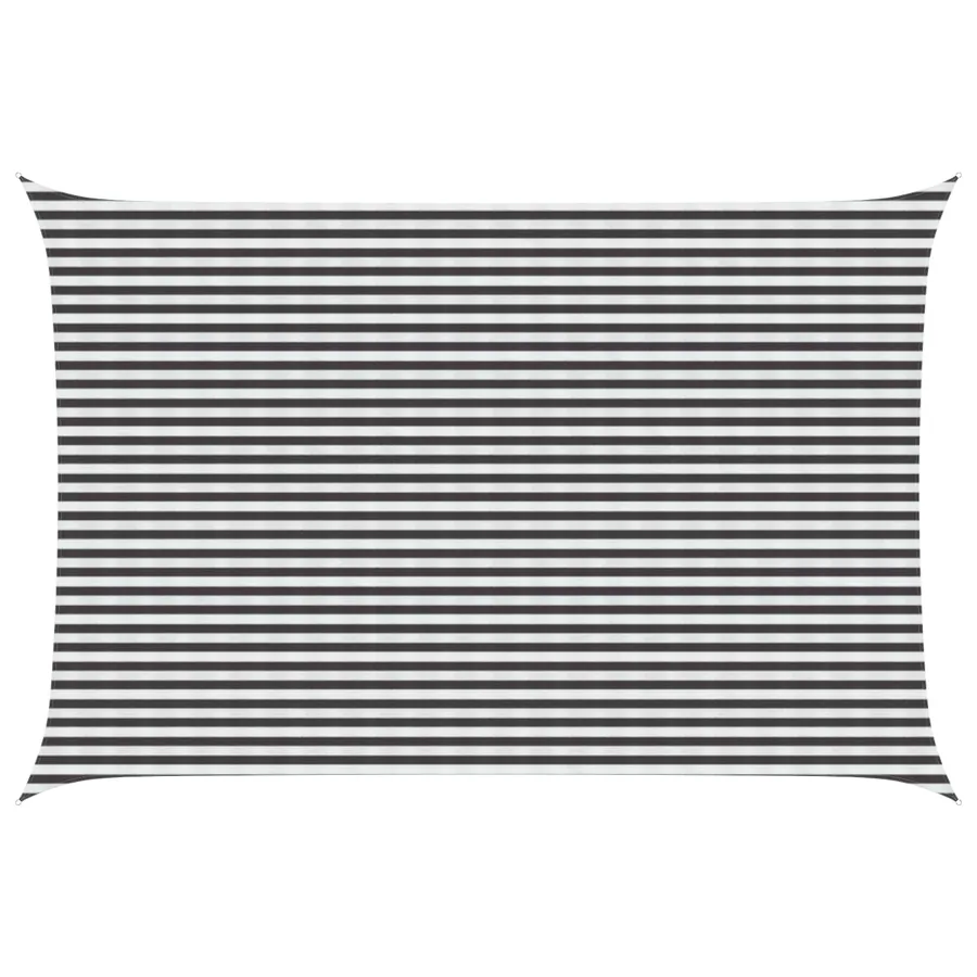Voile d'ombre Anthracite et blanc 4 x 7 m HDPE