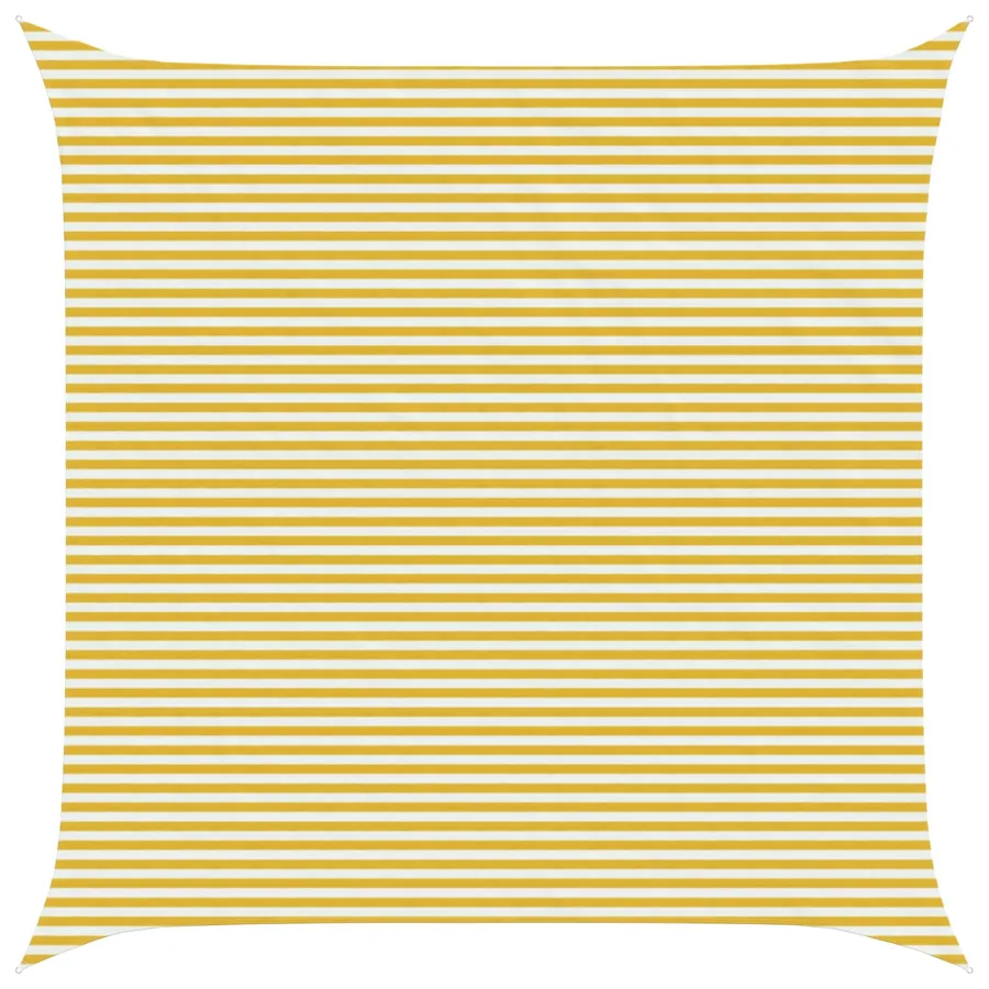 Voile d'ombre Jaune et blanc 6 x 6 m HDPE