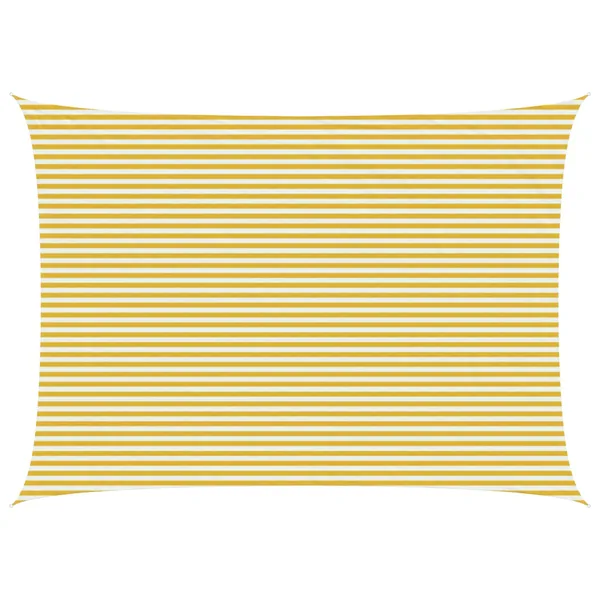 Voile d'ombre Jaune et blanc 5 x 8 m HDPE