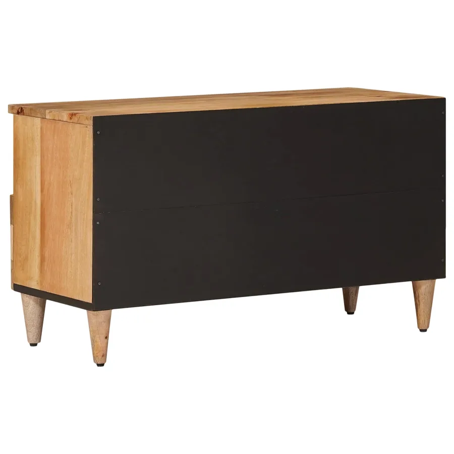 Meuble TV Naturel 80 x 33 x 46 cm Bois de mangue massif - 5