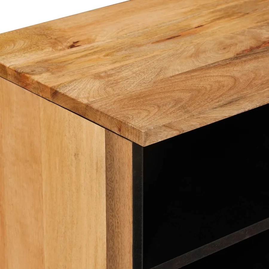 Meuble TV Naturel 80 x 33 x 46 cm Bois de mangue massif - 6