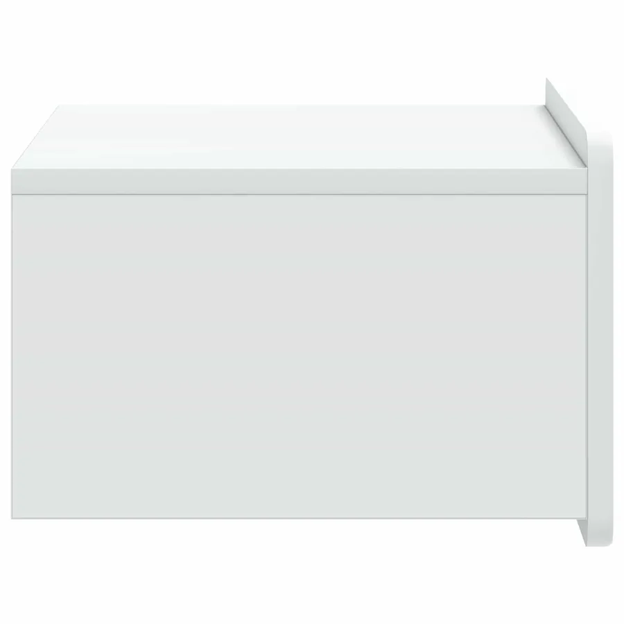 Cabinet de chevet mural avec tiroir Blanc 49 x 34,5 x 24 cm - 6