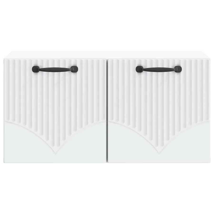 Meuble TV mural Blanc 59,5 x 31 x 30 cm Bois d'ingénierie - 6