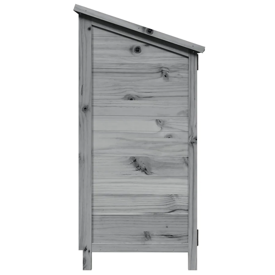 Abri de jardin Gris 59 x 56 x 113,5 cm Bois de Sapin Massif - 6