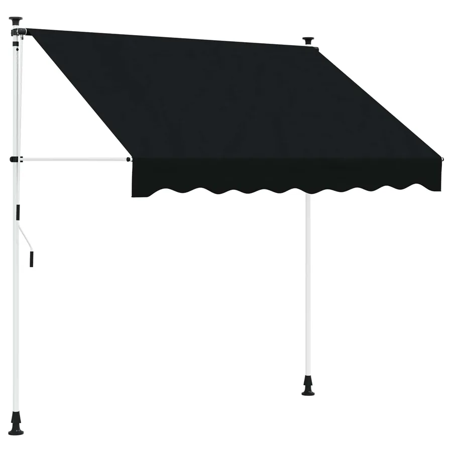 Auvent rétractable manuel Noir 400 cm - 2