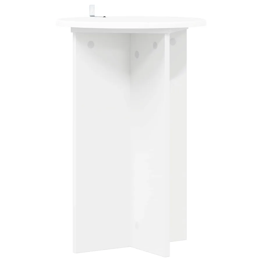 Support de Plante 2 pcs Blanc Ø40 x 60 cm Bois d'ingénierie - 5