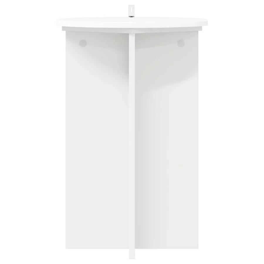Support de Plante 2 pcs Blanc Ø40 x 60 cm Bois d'ingénierie - 6