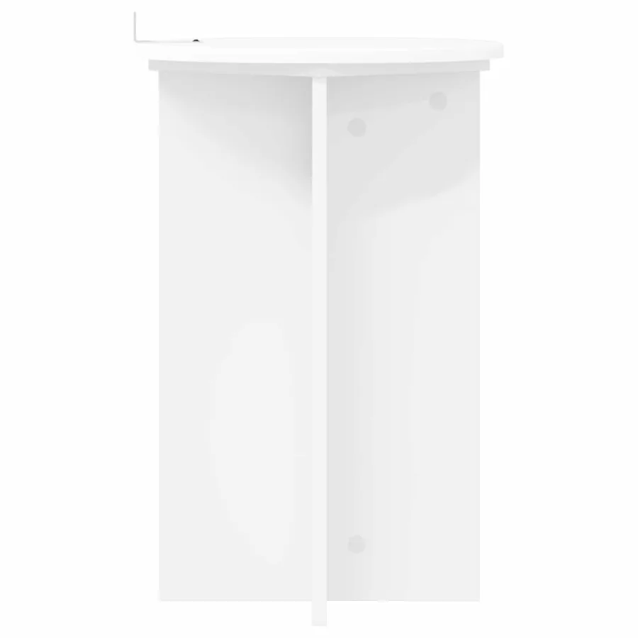 Support de Plante 2 pcs Blanc Ø40 x 60 cm Bois d'ingénierie - 7