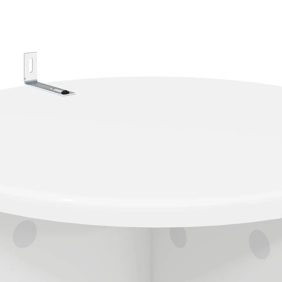 Support de Plante 2 pcs Blanc Ø40 x 60 cm Bois d'ingénierie - 8