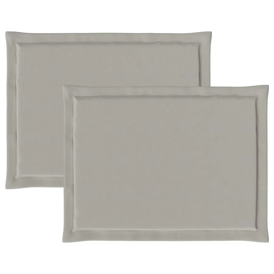 Coussins de siège 2 pcs Gris clair 47 x 36 x 2 cm Polyester - 6