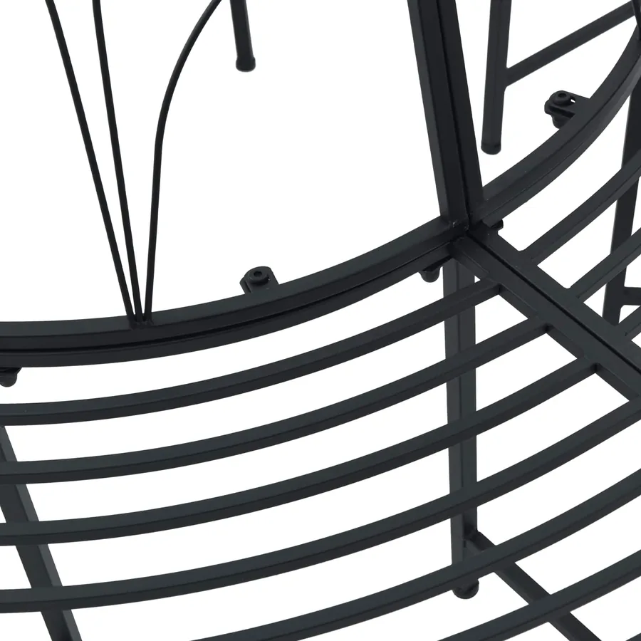 Banc d'Arbre 8-Nombre de places Ø 160 x 89 cm Acier Noir Rond - 3