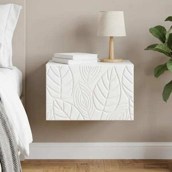 Cabinet de chevet mural Blanc 49 x 34,5 x 20 cm