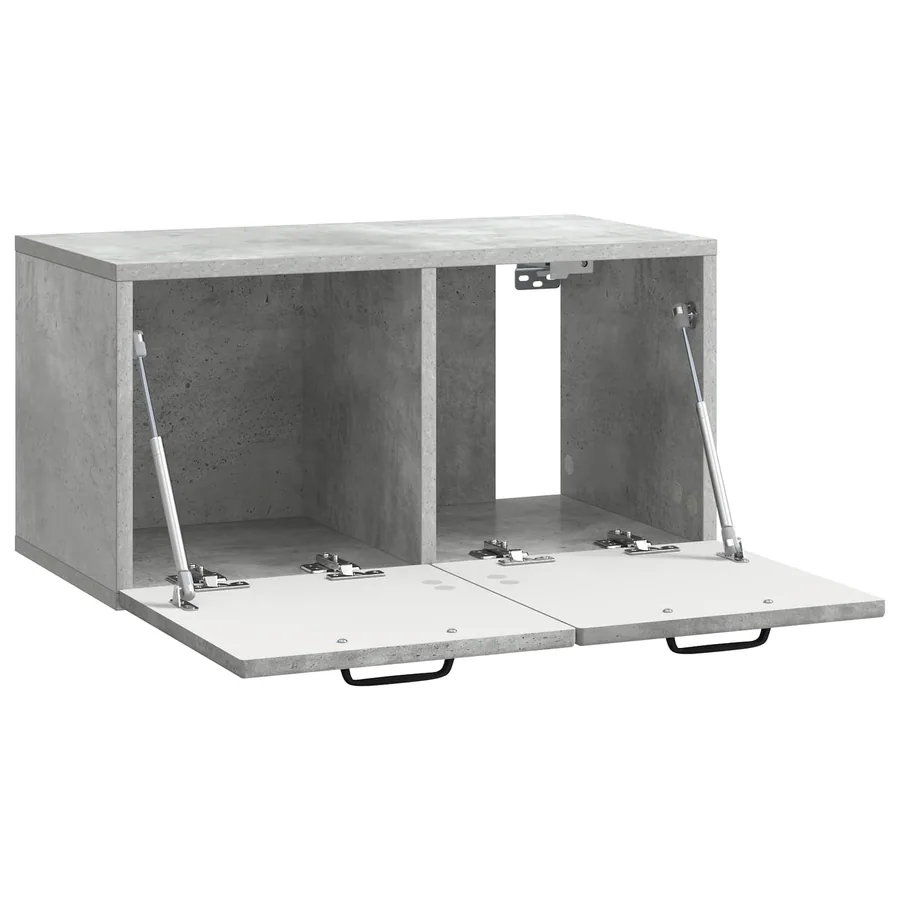 Meuble TV mural Gris béton 59,5 x 31 x 30 cm Bois d'ingénierie - 5