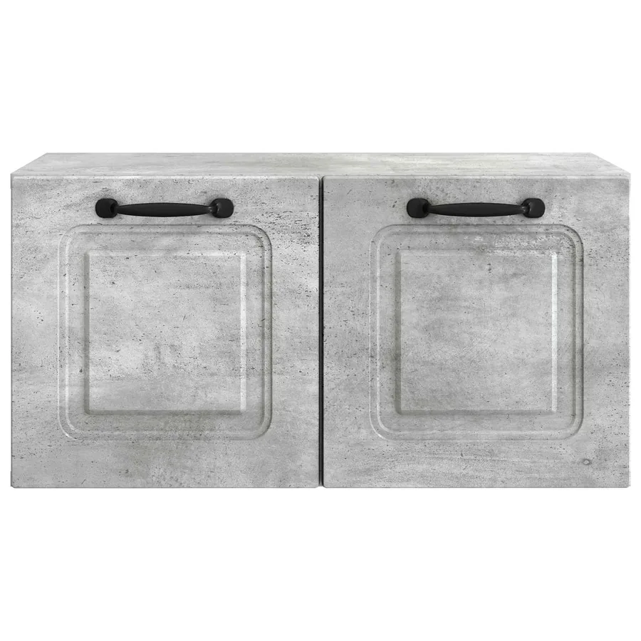 Meuble TV mural Gris béton 59,5 x 31 x 30 cm Bois d'ingénierie - 6
