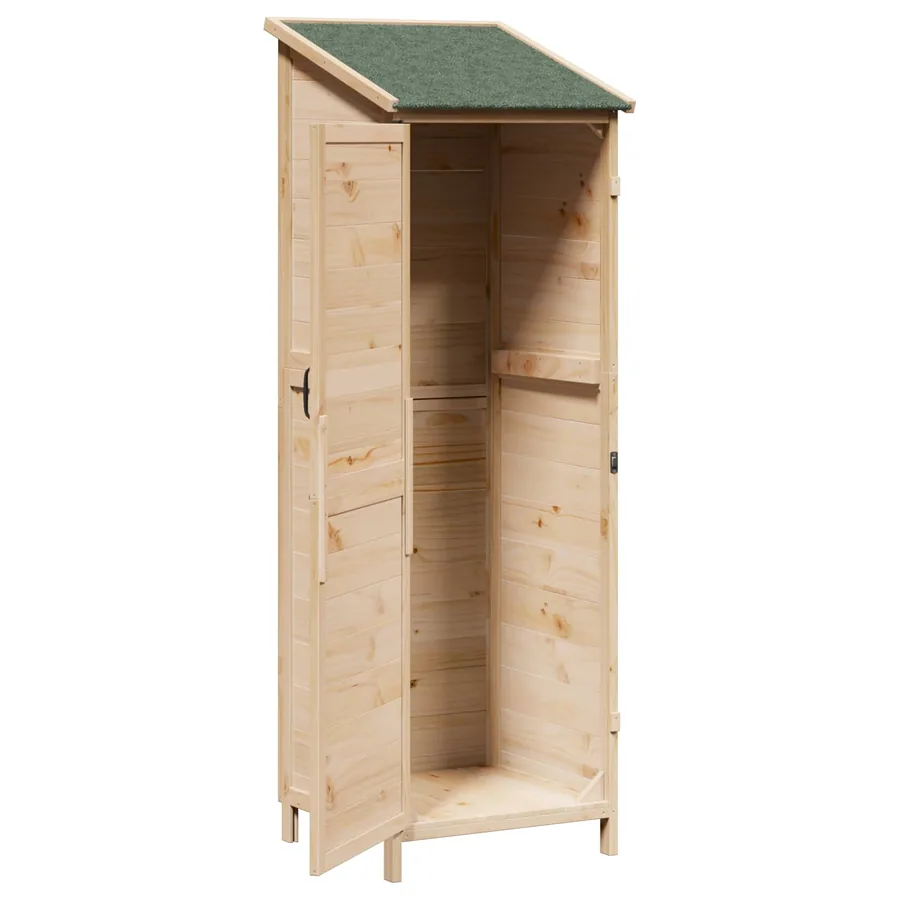 Abri de jardin avec toit Naturel 59,5 x 56 x 176,5 cm - 3