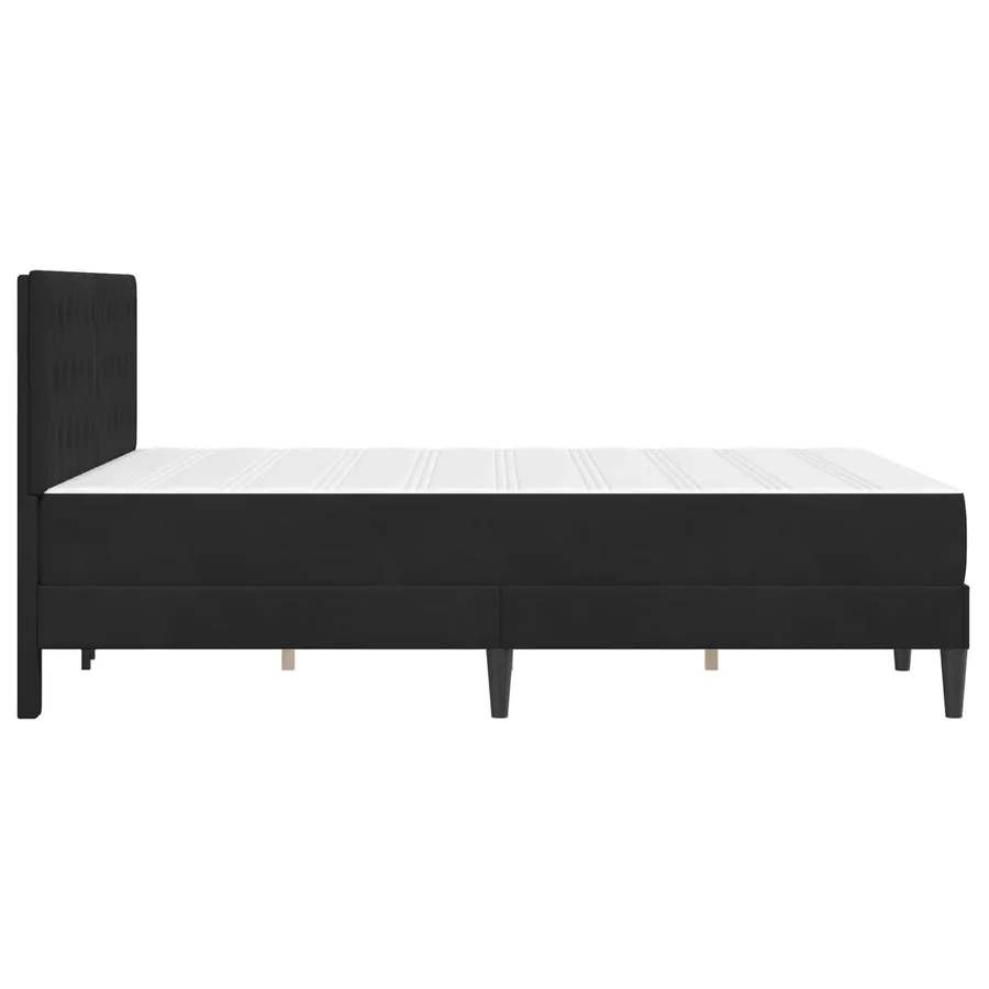 Cadre de lit avec matelas Noir 140 x 200 cm Velours - 7