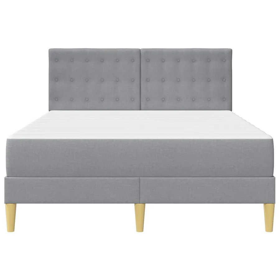 Cadre de lit avec matelas Gris clair 120 x 190 cm Tissu - 6