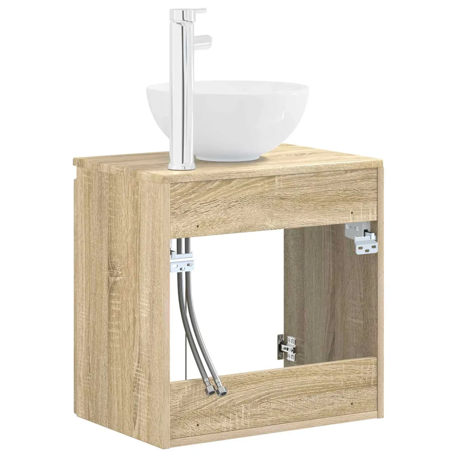 Vanité de lavabo mural Chêne Sonoma 49,5 x 41 x 64,5 cm - 5