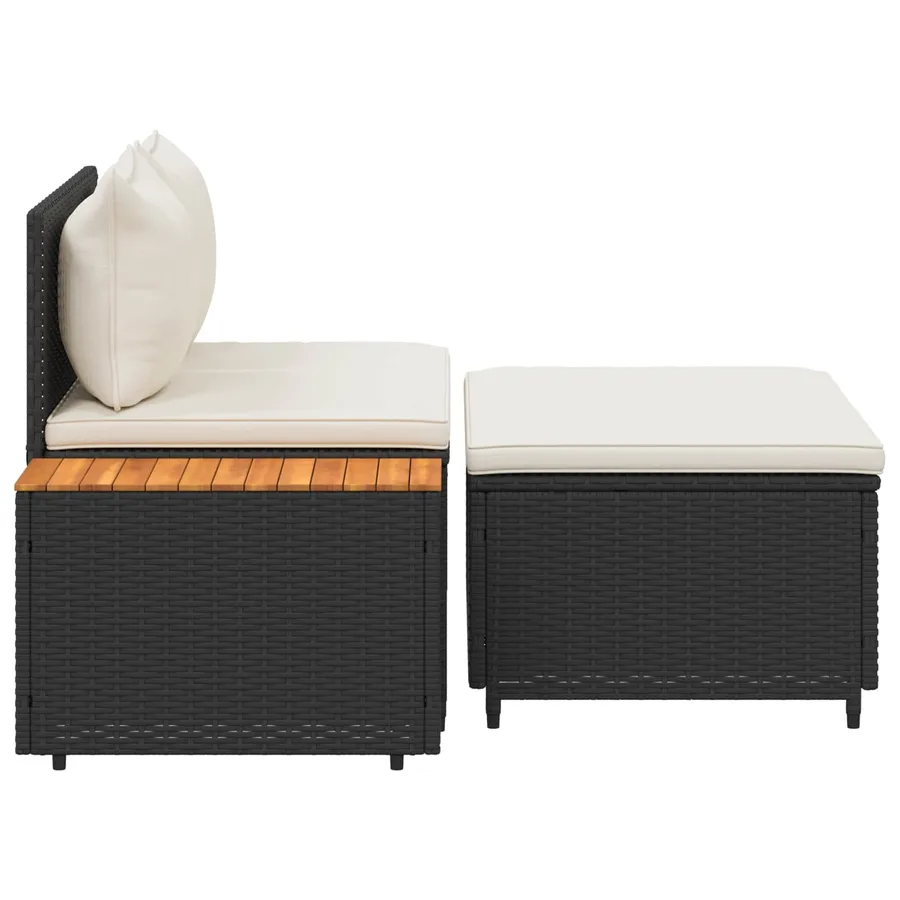 Ensemble de canapés d'extérieur 4 -Seater 4 pcs 55 x 30 x 39 cm - 9