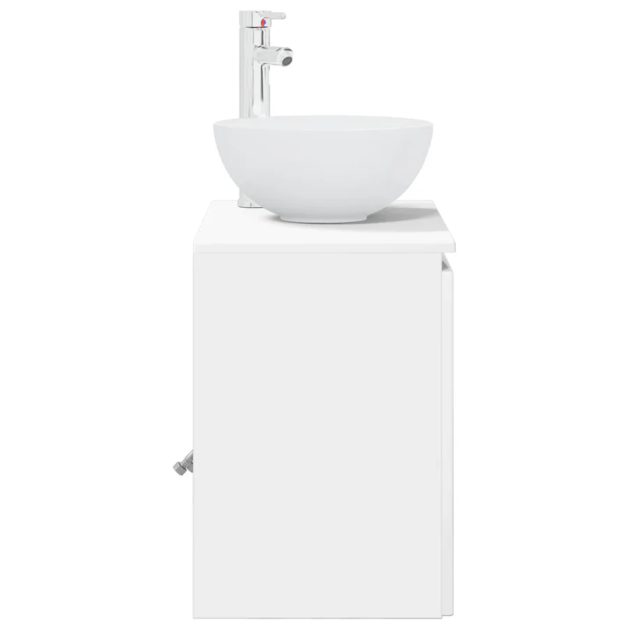 Vanité de lavabo mural Blanc brillant 49,5 x 41 x 64,5 cm - 4