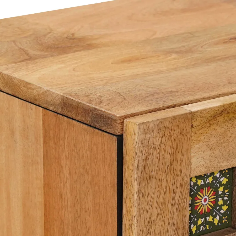 Haut Armoire Naturel 40 x 33 x 110 cm Bois de mangue massif - 6