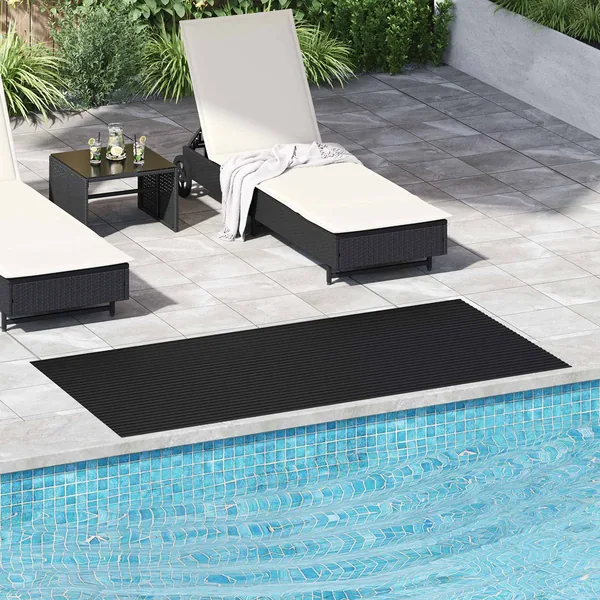Tapis de sol Noir 1 x 2 m Caoutchouc
