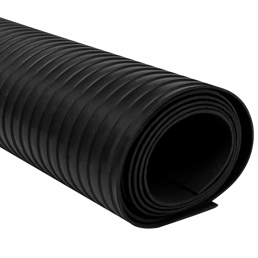 Tapis de sol Noir 1 x 2 m Caoutchouc - 3
