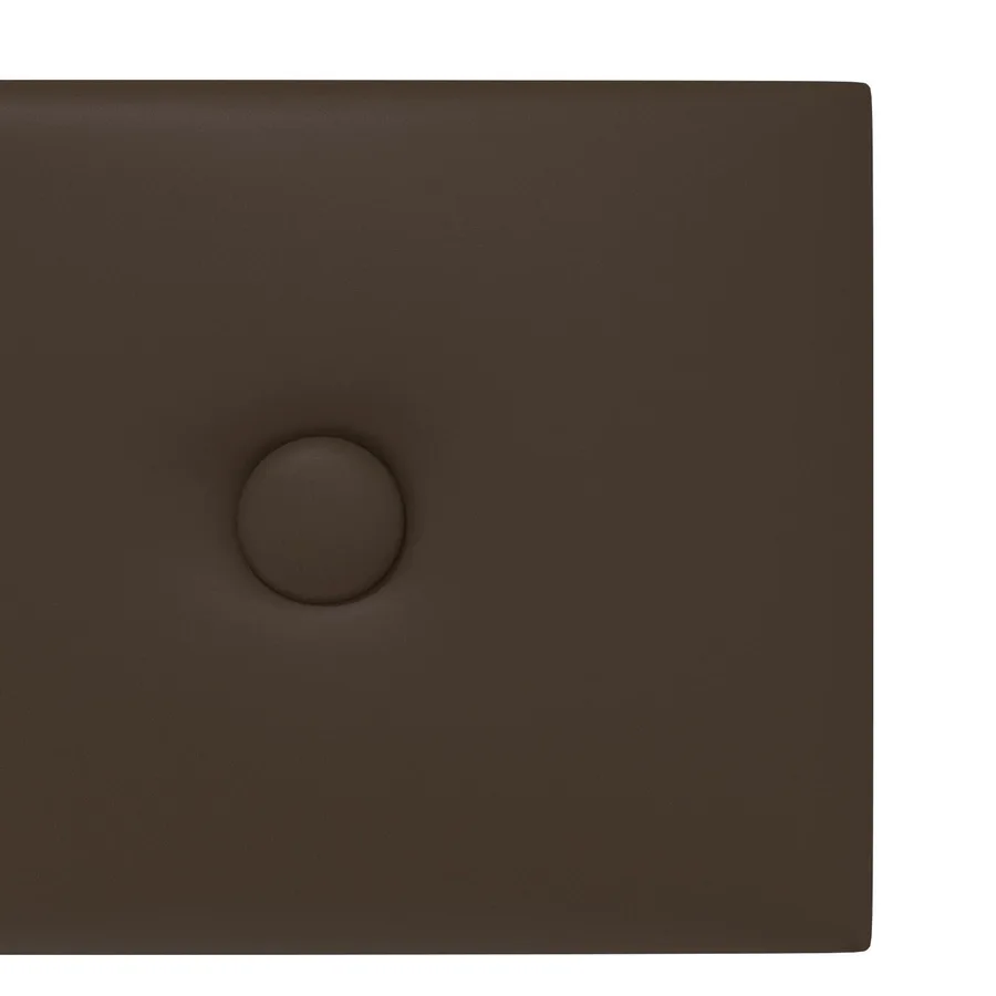 Tête de lit murale 12 pcs Marron 60 x 15 cm Simili cuir - 5
