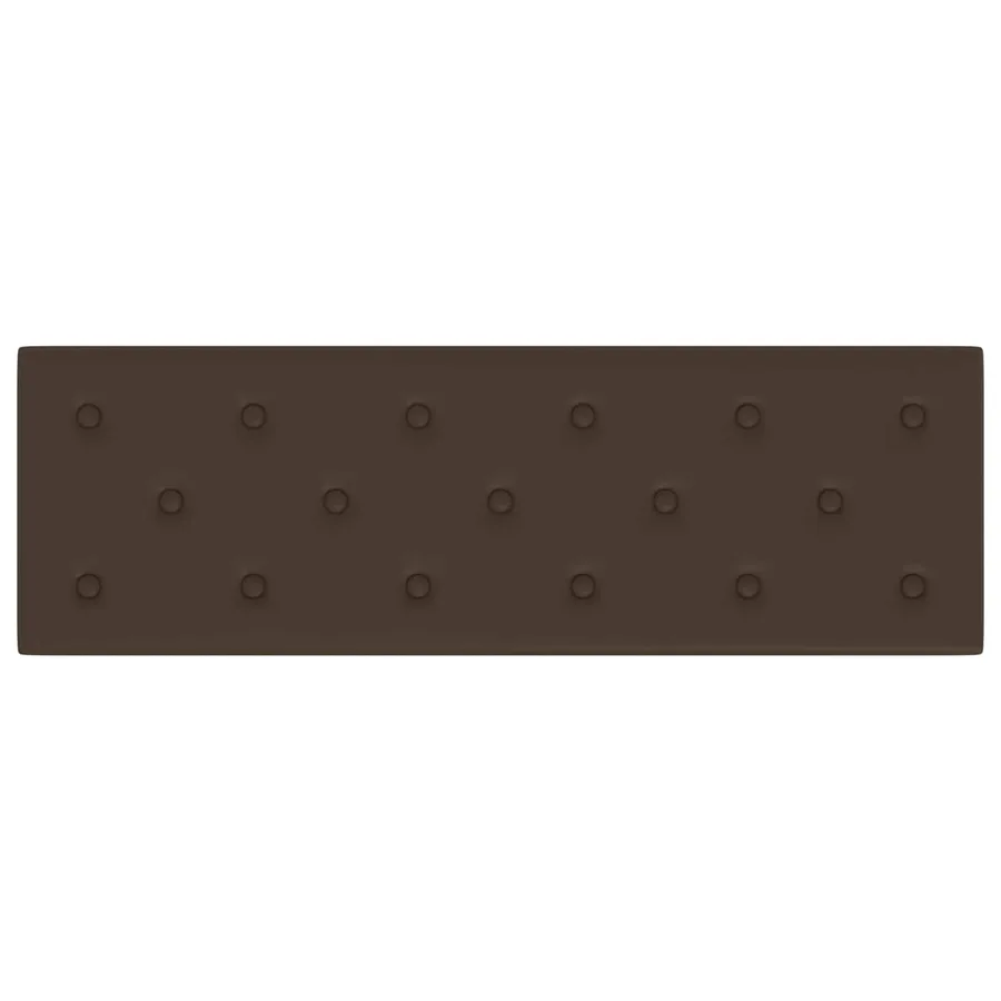 Tête de lit murale 12 pcs Marron 90 x 30 cm Simili cuir - 4