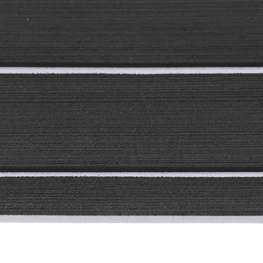 Tapis de bateau Rayé Gris foncé et blanc 240 x 60 cm EVA - 7
