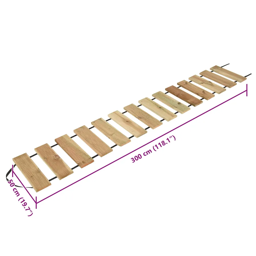 Rouleau de decking Naturel 50 x 300 cm Bois de pin imprégné - 3