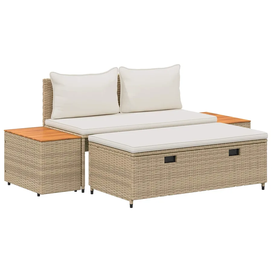 Ensemble de canapés d'extérieur 4 -Seater 4 pcs 55 x 30 x 39 cm - 2