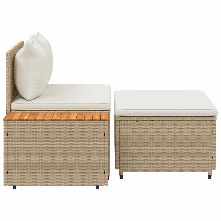 Ensemble de canapés d'extérieur 4 -Seater 4 pcs 55 x 30 x 39 cm - 9