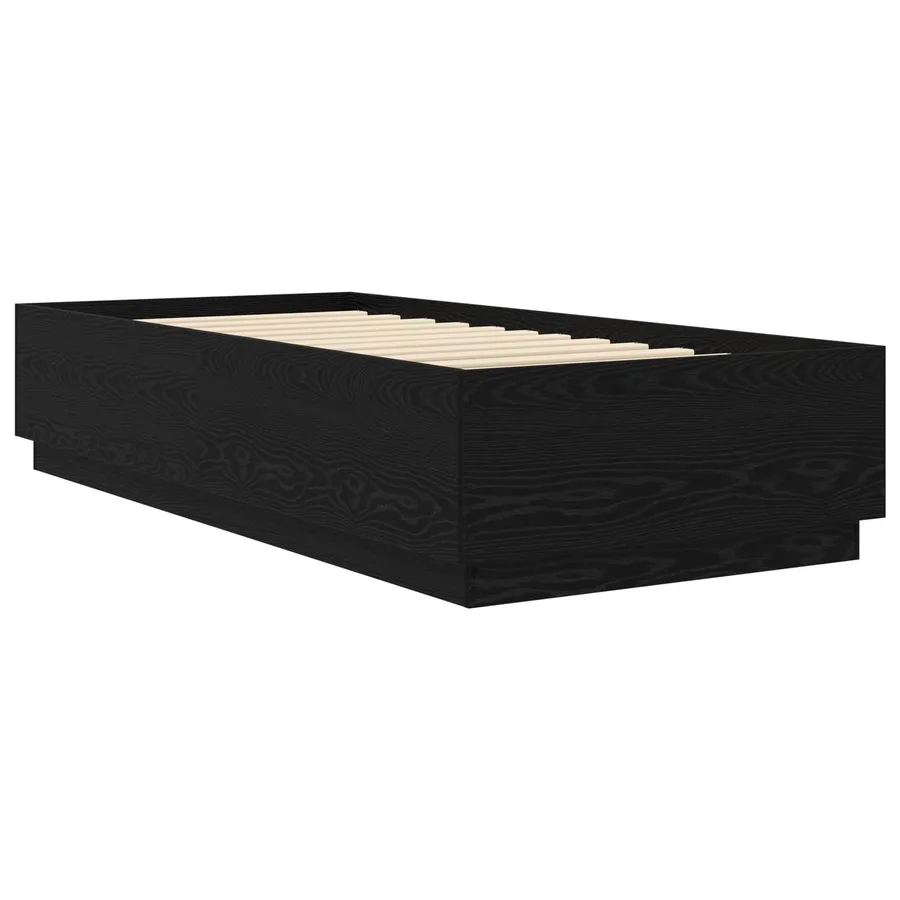Cadre de lit Chêne noir 80 x 200 cm Bois d'ingénierie - 2