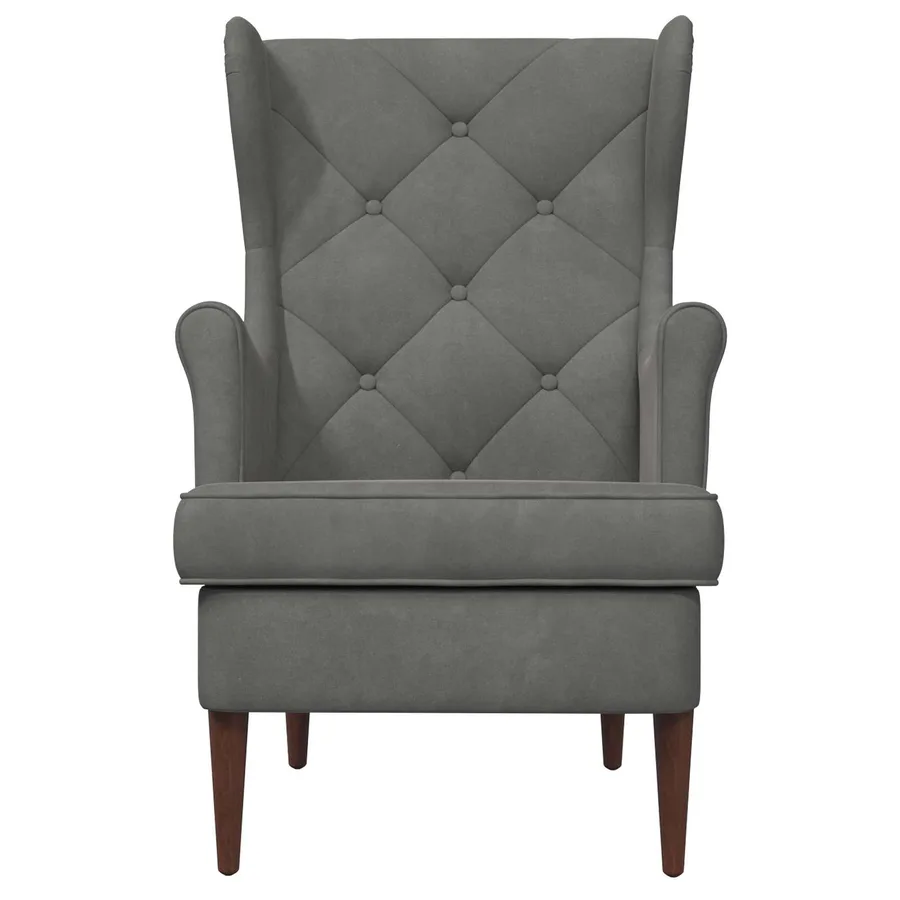 Fauteuil Gris foncé Velours - 4