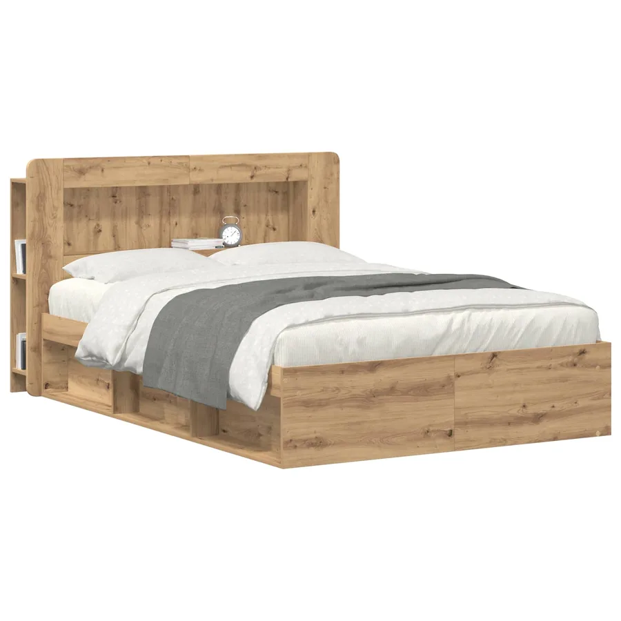 Cabinet de Tête de Lit Chêne artisanal 140 cm Bois d’ingénierie - 3