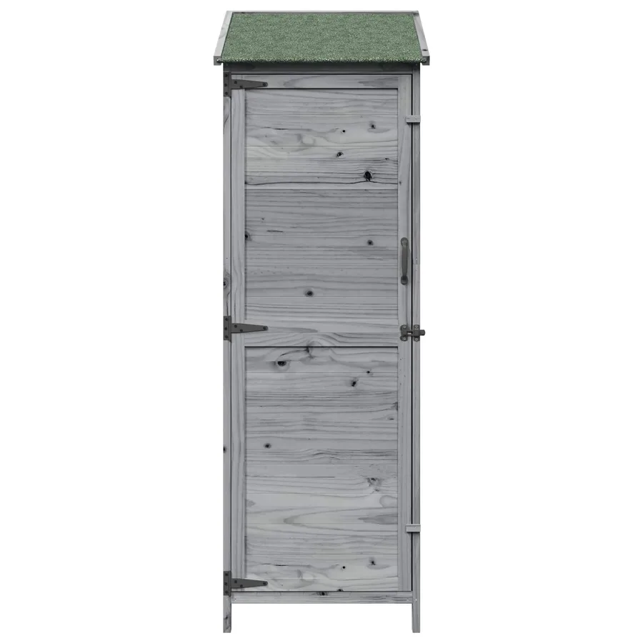 Abri de jardin Gris 59,5 x 56 x 176,5 cm Bois de Sapin Massif - 5