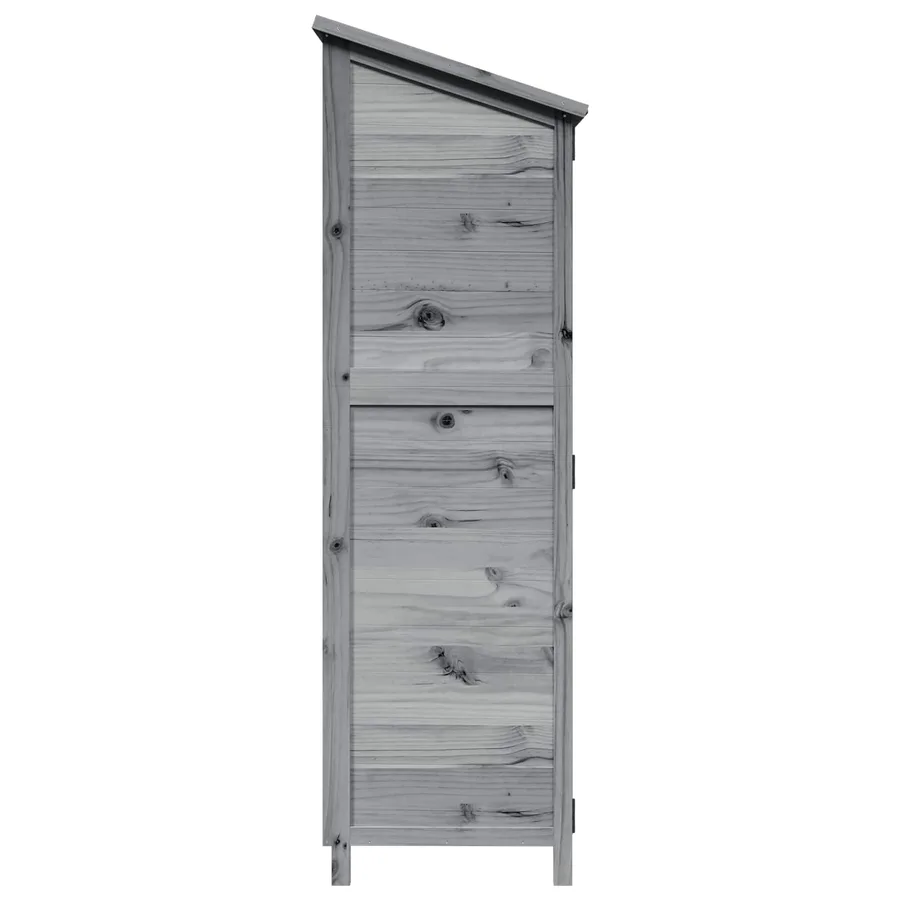 Abri de jardin Gris 59,5 x 56 x 176,5 cm Bois de Sapin Massif - 6