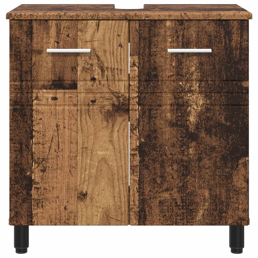 Unité de vanité de salle de bain Bois ancien 60 x 35 x 60 cm - 5