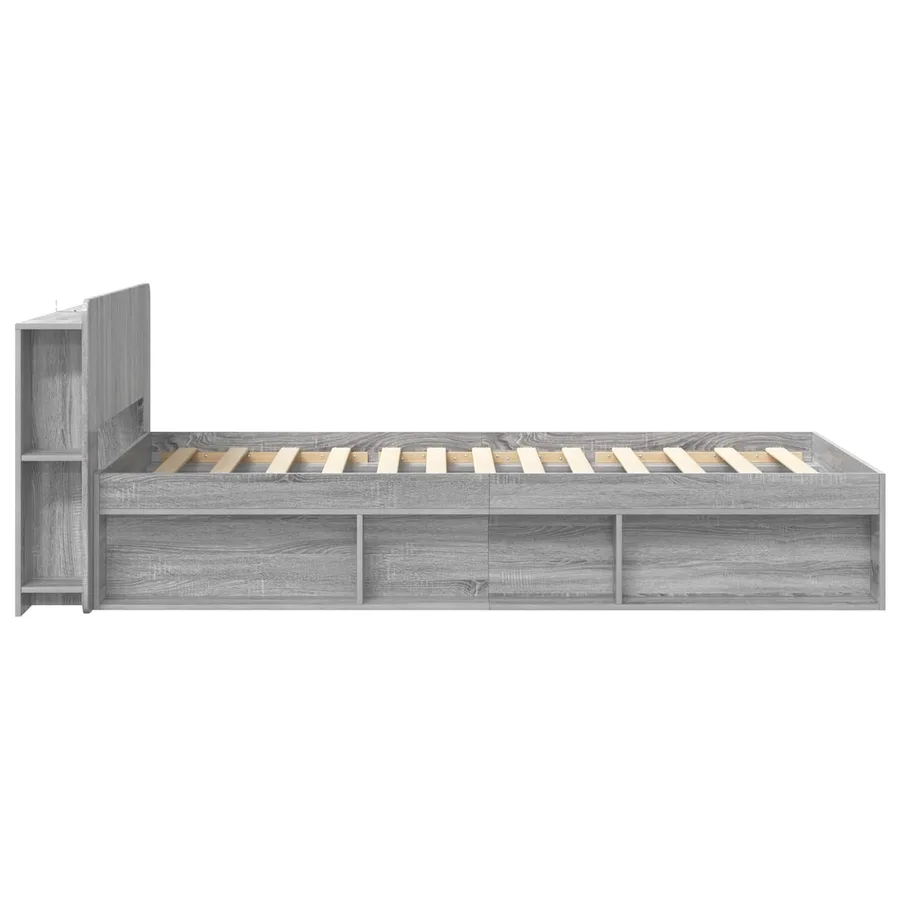 Cadre de lit avec rangement Sonoma gris 80 x 200 cm - 3