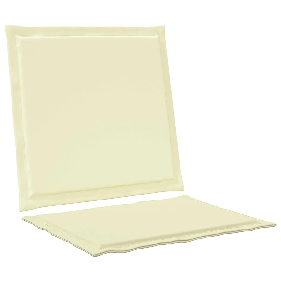 Coussins de siège et de dos 4 pcs Crème 47 x 45 x 2 cm - 5