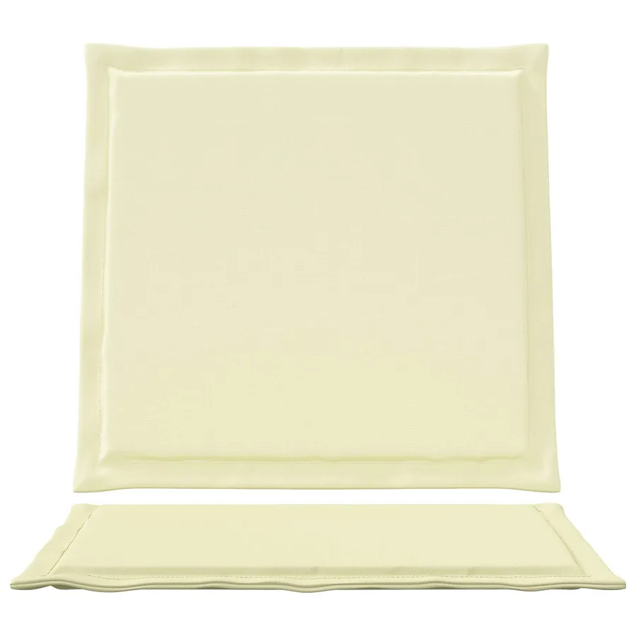 Coussins de siège et de dos 4 pcs Crème 47 x 45 x 2 cm - 6