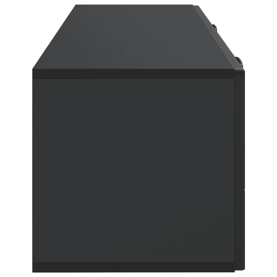 Meuble TV mural Noir 98 x 31 x 30 cm Bois d'ingénierie - 7