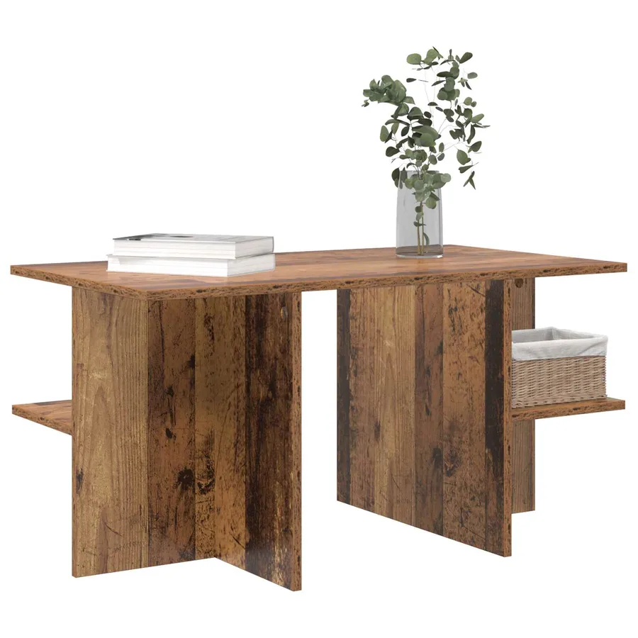 Table basse Bois ancien 87 x 50 x 45 cm Bois d’ingénierie - 3