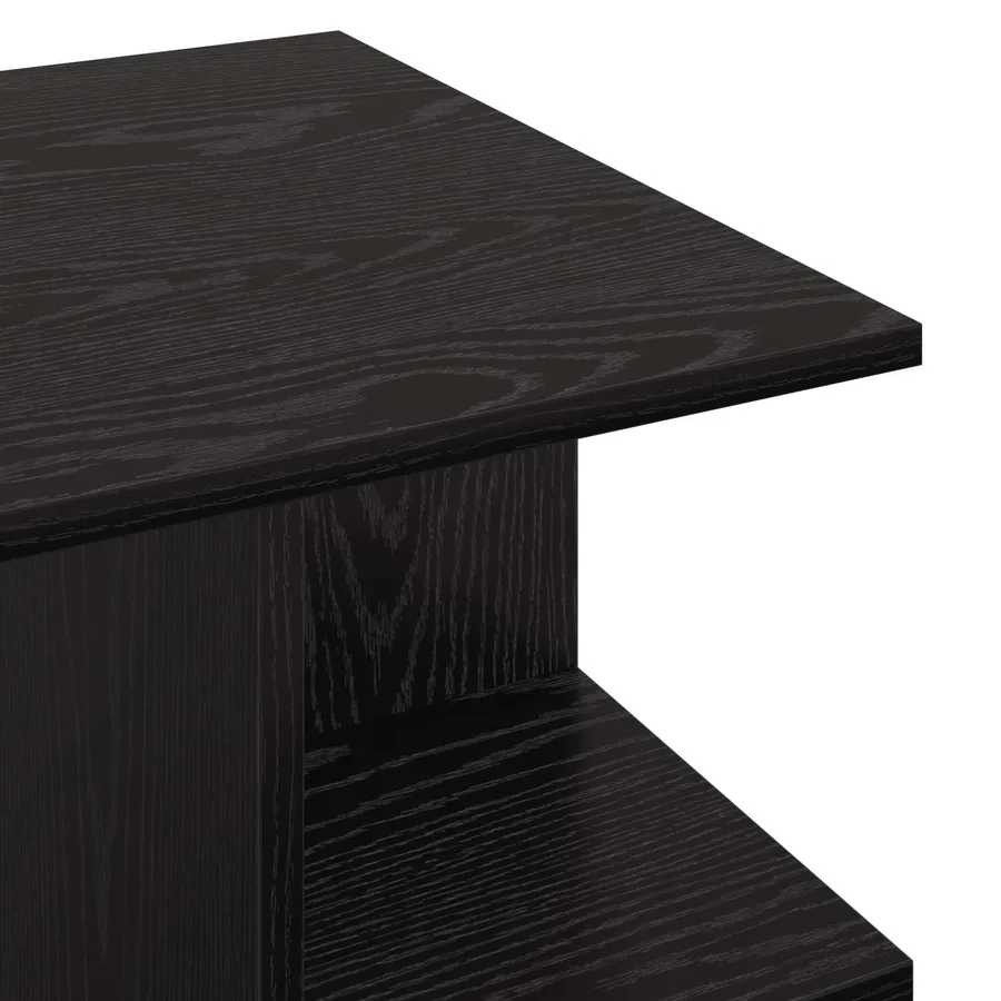 Table basse Chêne noir 87 x 50 x 45 cm Bois d’ingénierie - 8